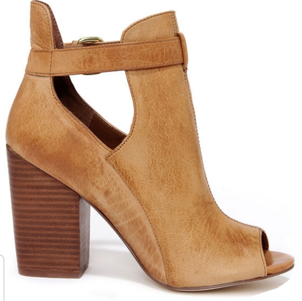 Chinese Laundry Leather Cutout Peep bootie